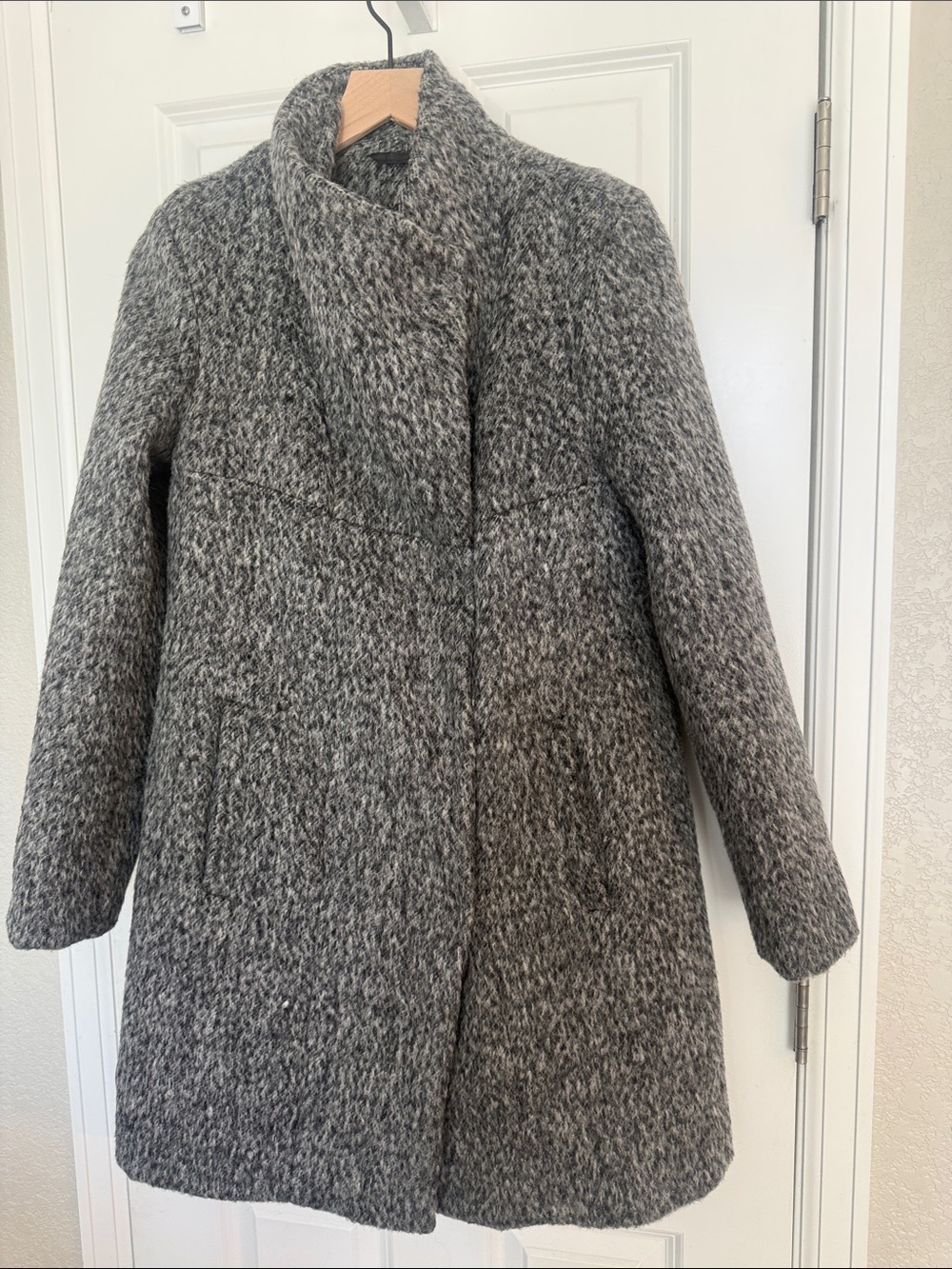 Kenneth Cole New York Petite Bouclé Wool-Blend Style Coat S